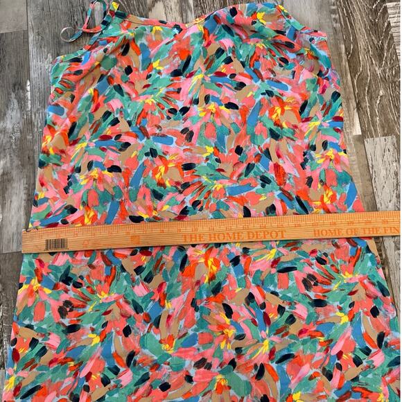 Nic + Zoe Punchy Petals Slip Dress Small Multicolor Artsy Chic Relaxed Fit Maxi - Picture 10 of 10